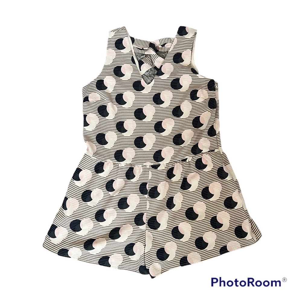 1. STATE‎ Deco Orbit Stripe Sleeveless Romper L